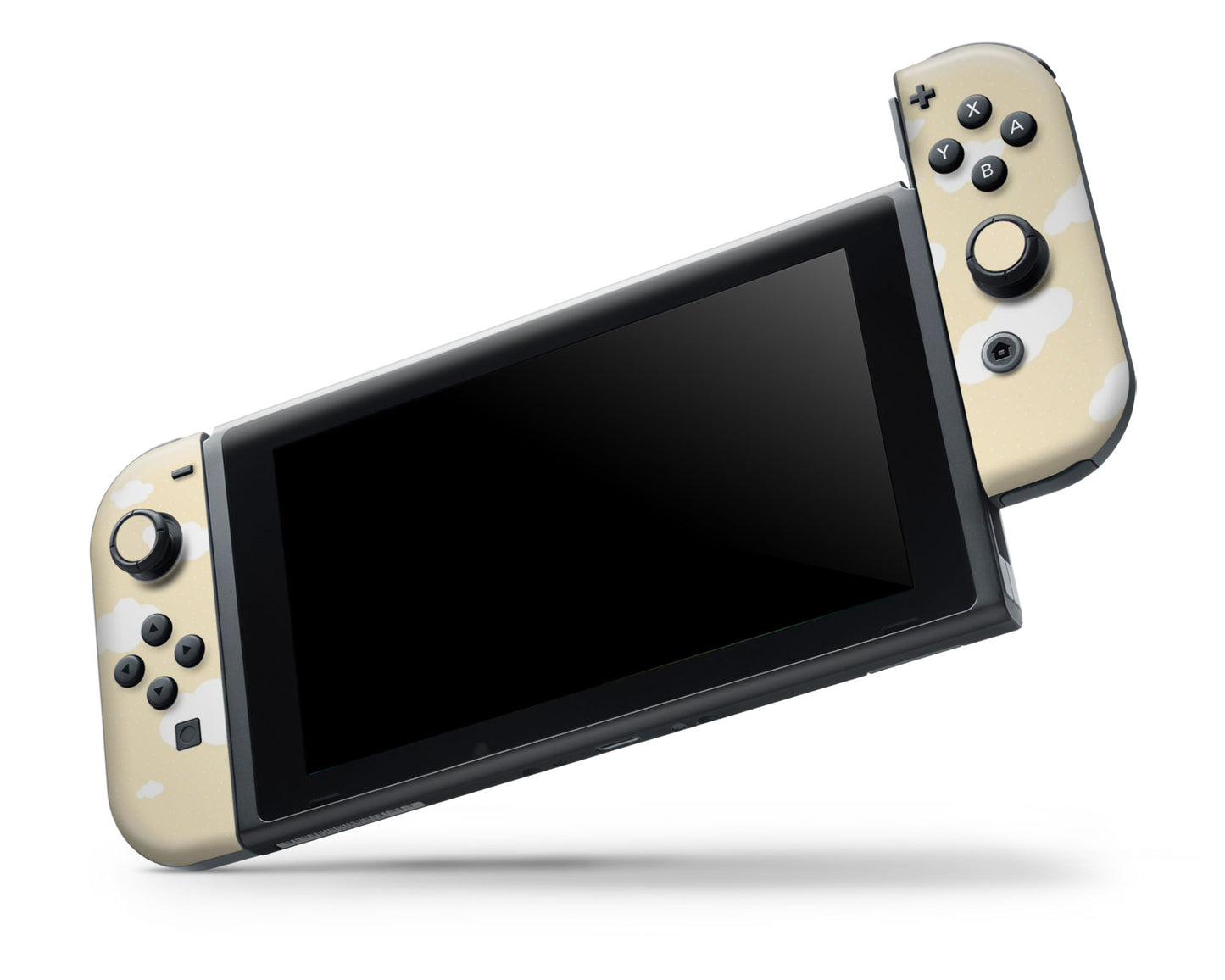 Cute Yellow Clouds Nintendo Switch OLED Skin