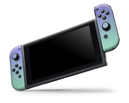 Pastel Lavender Teal Gradient Nintendo Switch OLED Skin