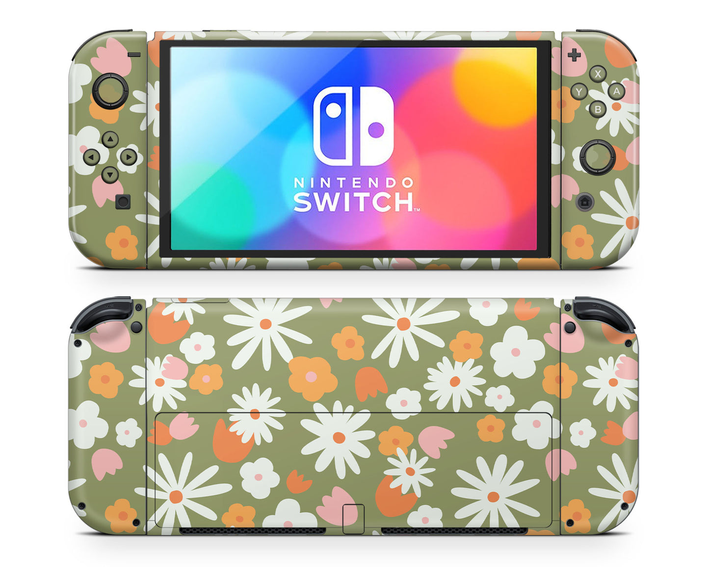 Vintage Floral Nintendo Switch OLED Skin