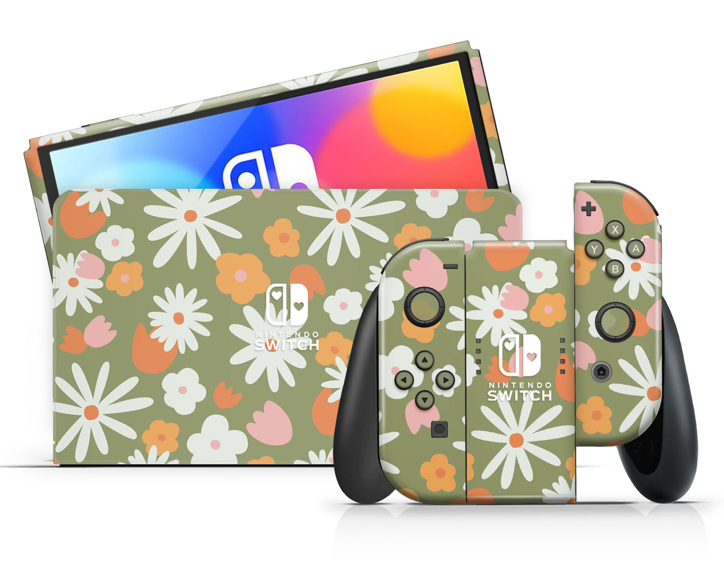 Vintage Floral Nintendo Switch OLED Skin